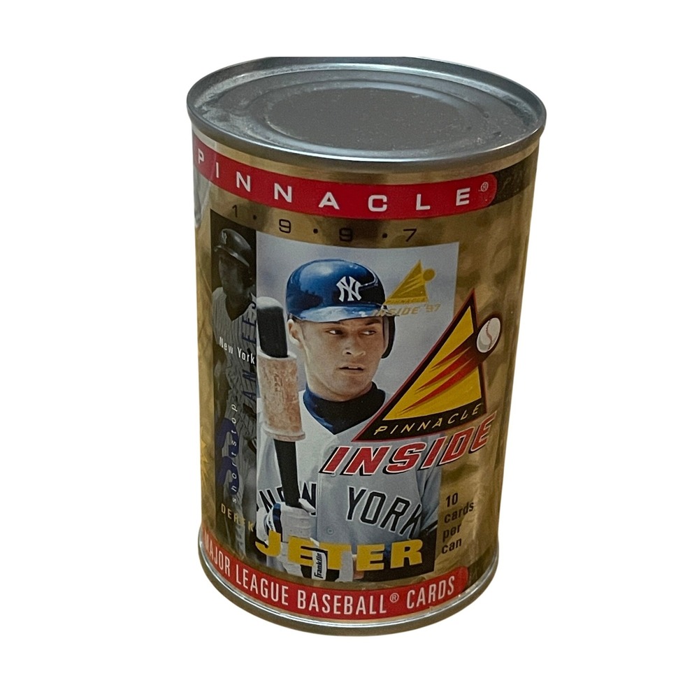VTG 1997 Pinnacle Inside Baseball Unopened Can Derek Jeter 10 Cards Sealed Tin
